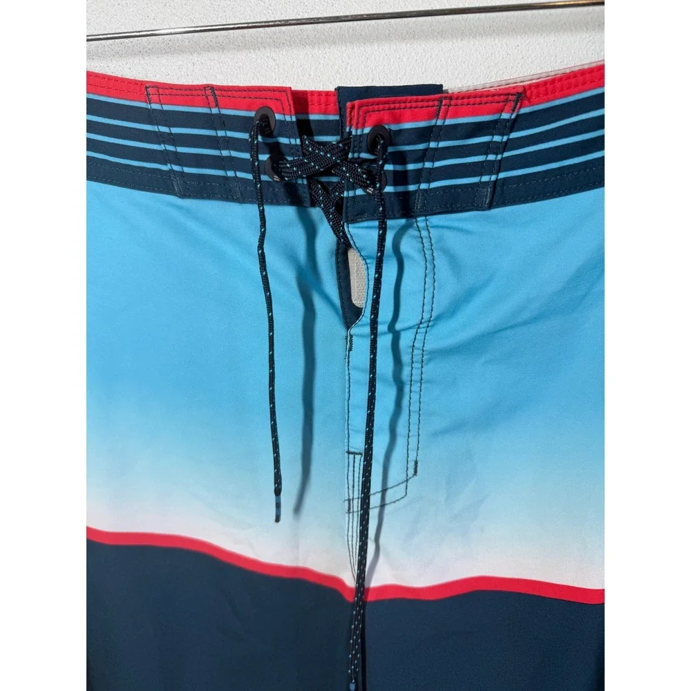 Billabong Mens Board Shorts 36 Blue Platinum X Fifty50 Ombre Stripe Surfing Vaca